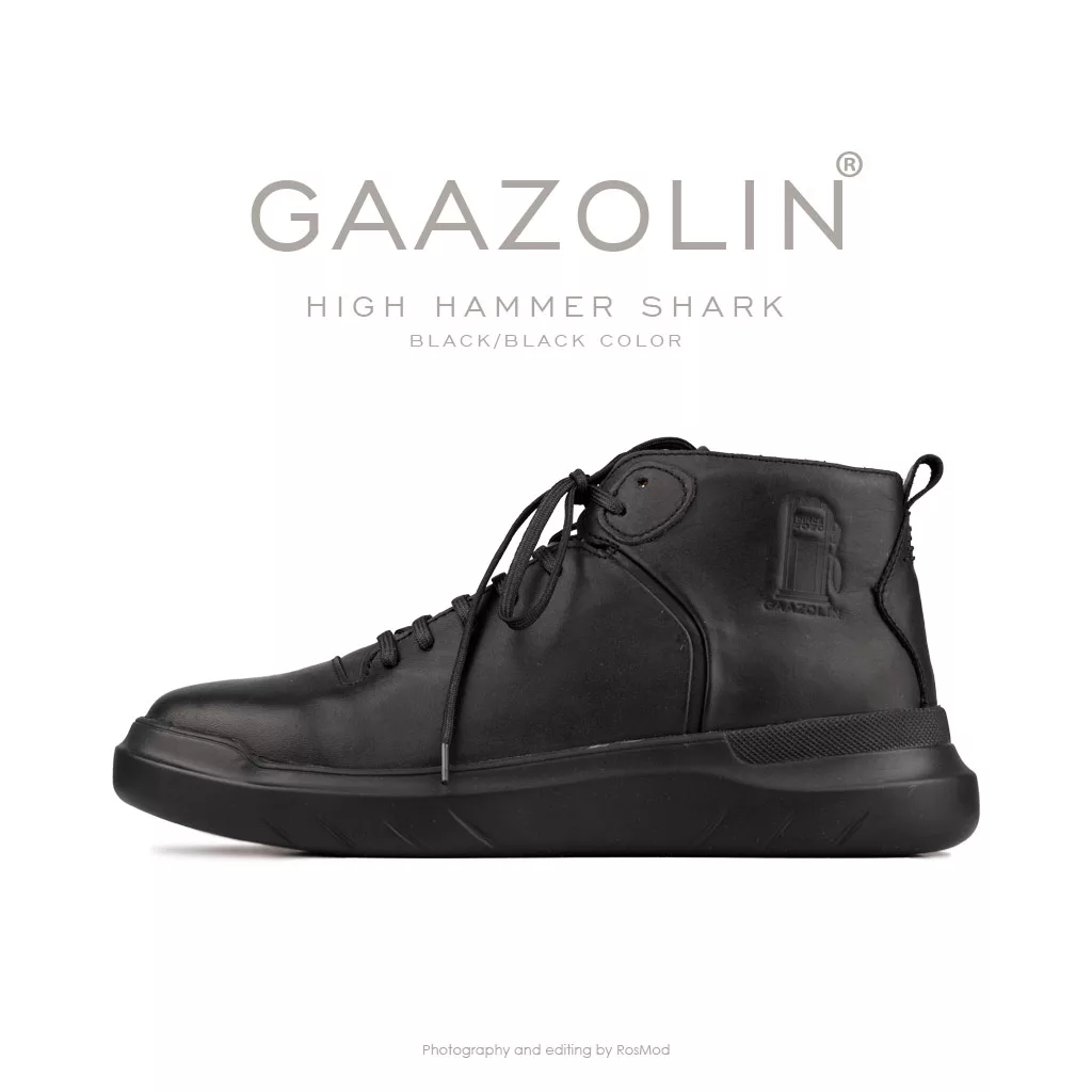 کتانی هامر شارک گازولین ساقدرا تمام مشکی - GAAZOLIN High Hammer Shark Black/Black Color
