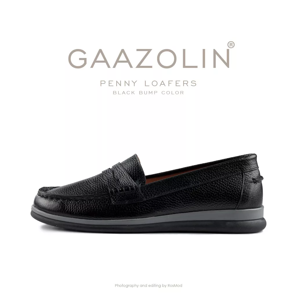 لوفر پنی گازولین مشکی - GAAZOLIN Penny Loafers Black Bump Color