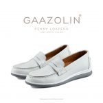 لوفر پنی گازولین سفید – GAAZOLIN Penny Loafers Lazy White Color