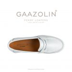 لوفر پنی گازولین سفید – GAAZOLIN Penny Loafers Lazy White Color