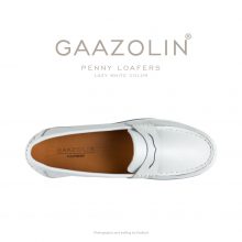 لوفر پنی گازولین سفید - GAAZOLIN Penny Loafers Lazy White Color