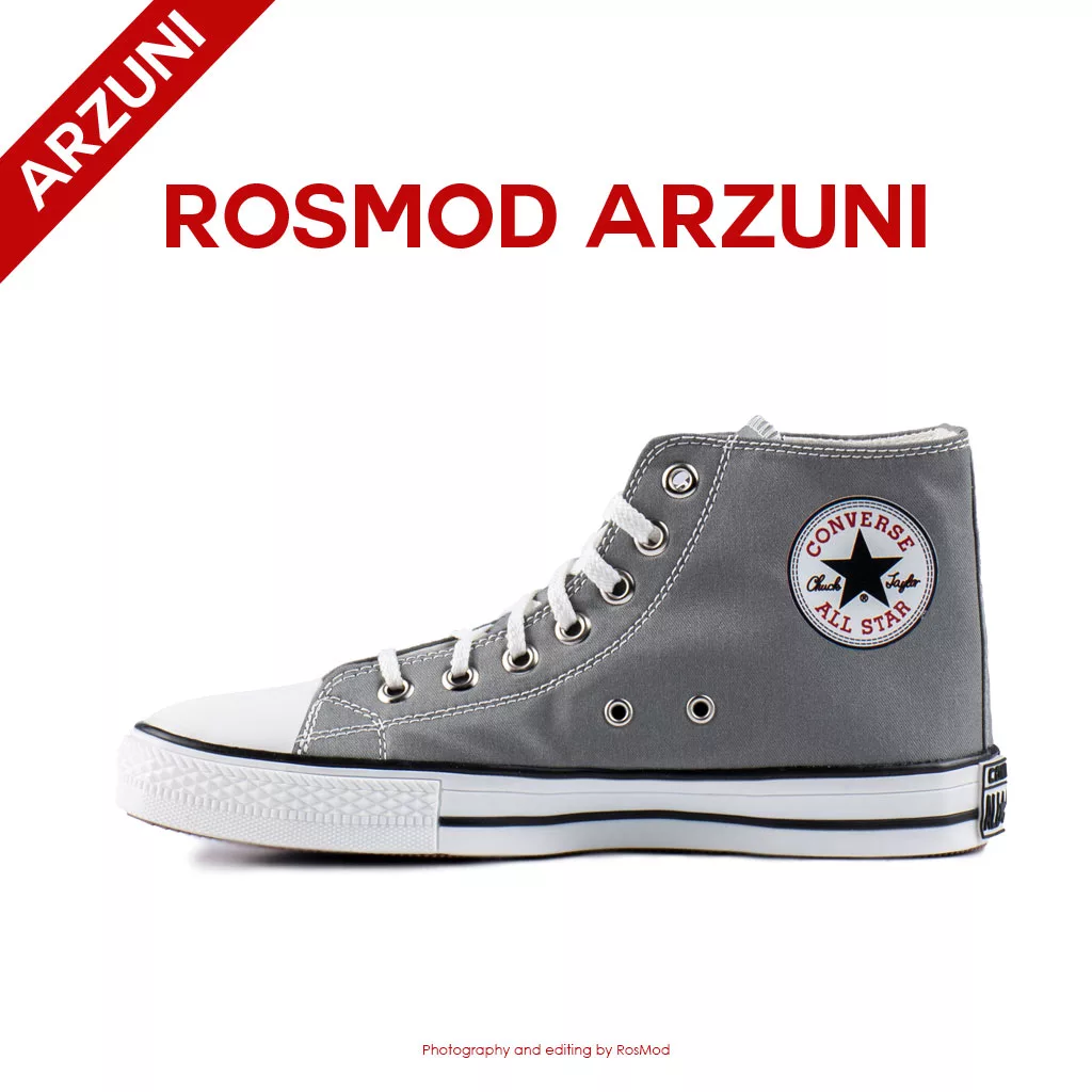 کتانی کانورس آل استار ساقدار طوسی - Converse All Star High Grey White