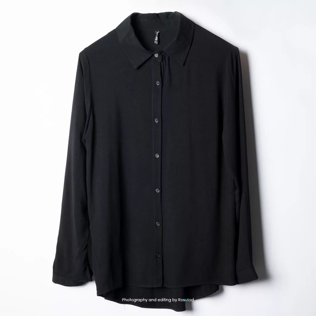شومیز نخی زنانه زره مشکی -Zere Women Shirt Black