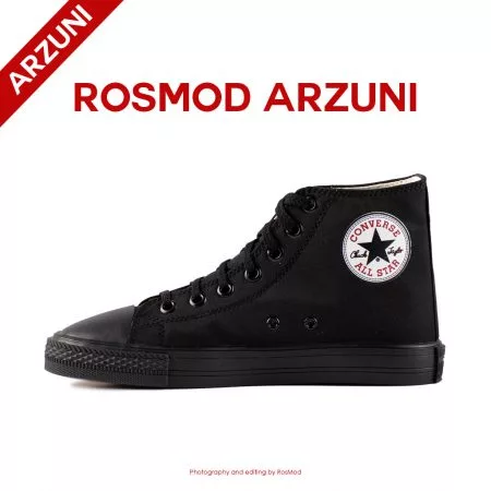کتانی کانورس آل استار ساقدار تمام مشکی - Converse All Star High Black/Black