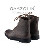 بوت اسکندر گازولین قهوه‌ای کلاسیک – GAAZOLIN Alexander Boots Smooth Plain Mouse