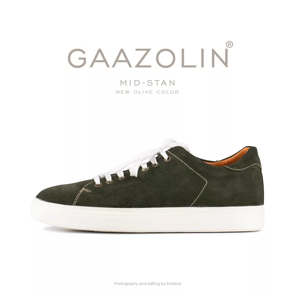 کتانی گازولین مید-استن زیتونی جدید - GAAZOLIN MID-Stan New Olive Suede