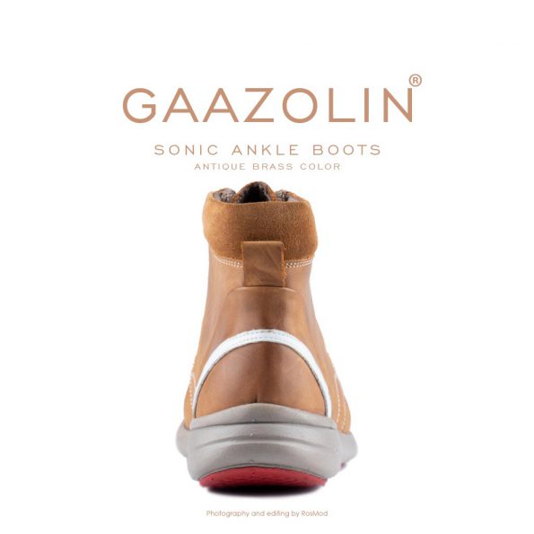 نیم بوت سونیک گازولین عسلی - GAAZOLIN Sonic Ankle Boots Antique Brass