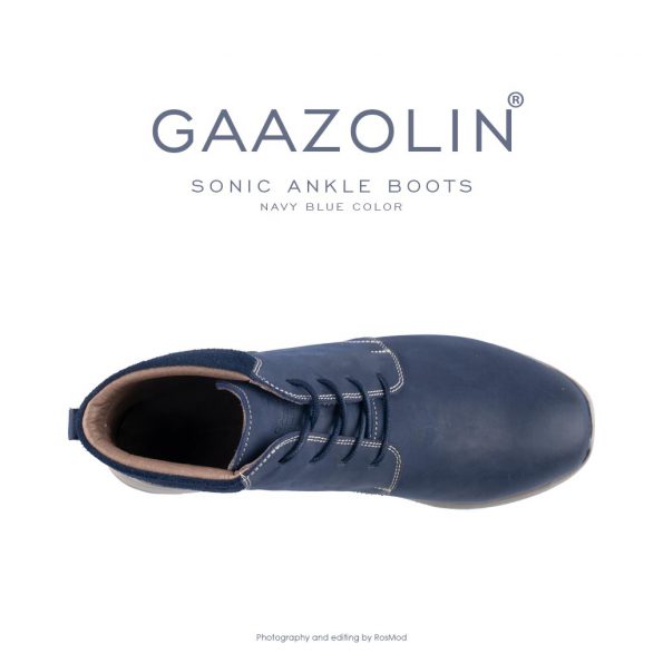 نیم بوت سونیک گازولین سرمه ای - GAAZOLIN Sonic Ankle Boots Navy Blue