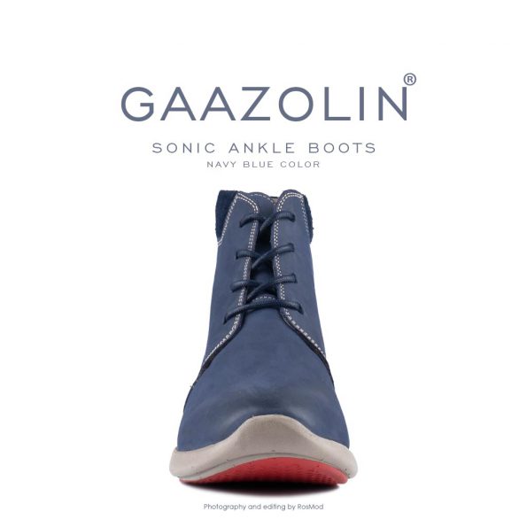 نیم بوت سونیک گازولین سرمه ای - GAAZOLIN Sonic Ankle Boots Navy Blue