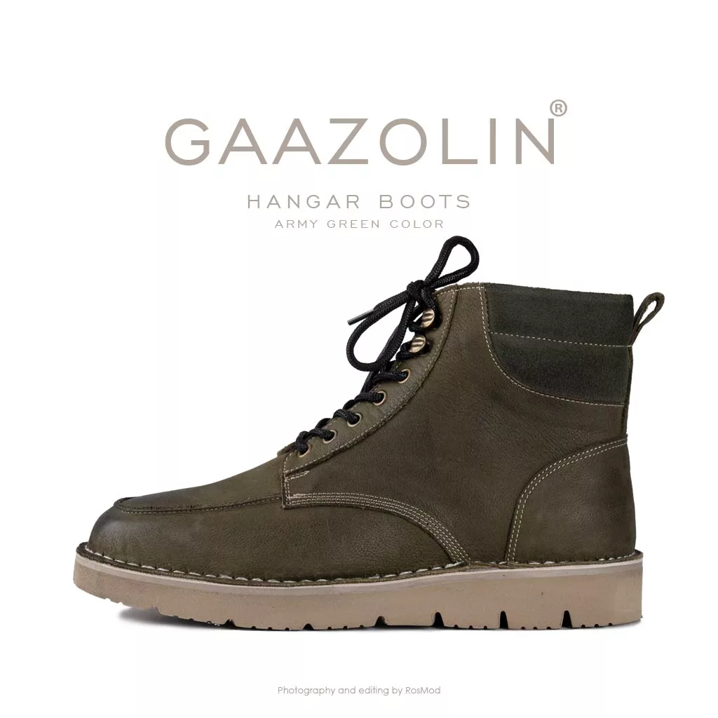 بوت هانگر گازولین سبز ارتشی - GAAZOLIN Hangar Boots Army Green