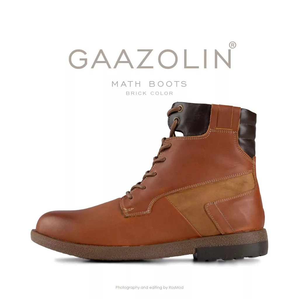 بوت مت گازولین عسلی تیره - GAAZOLIN Math Boots Brick