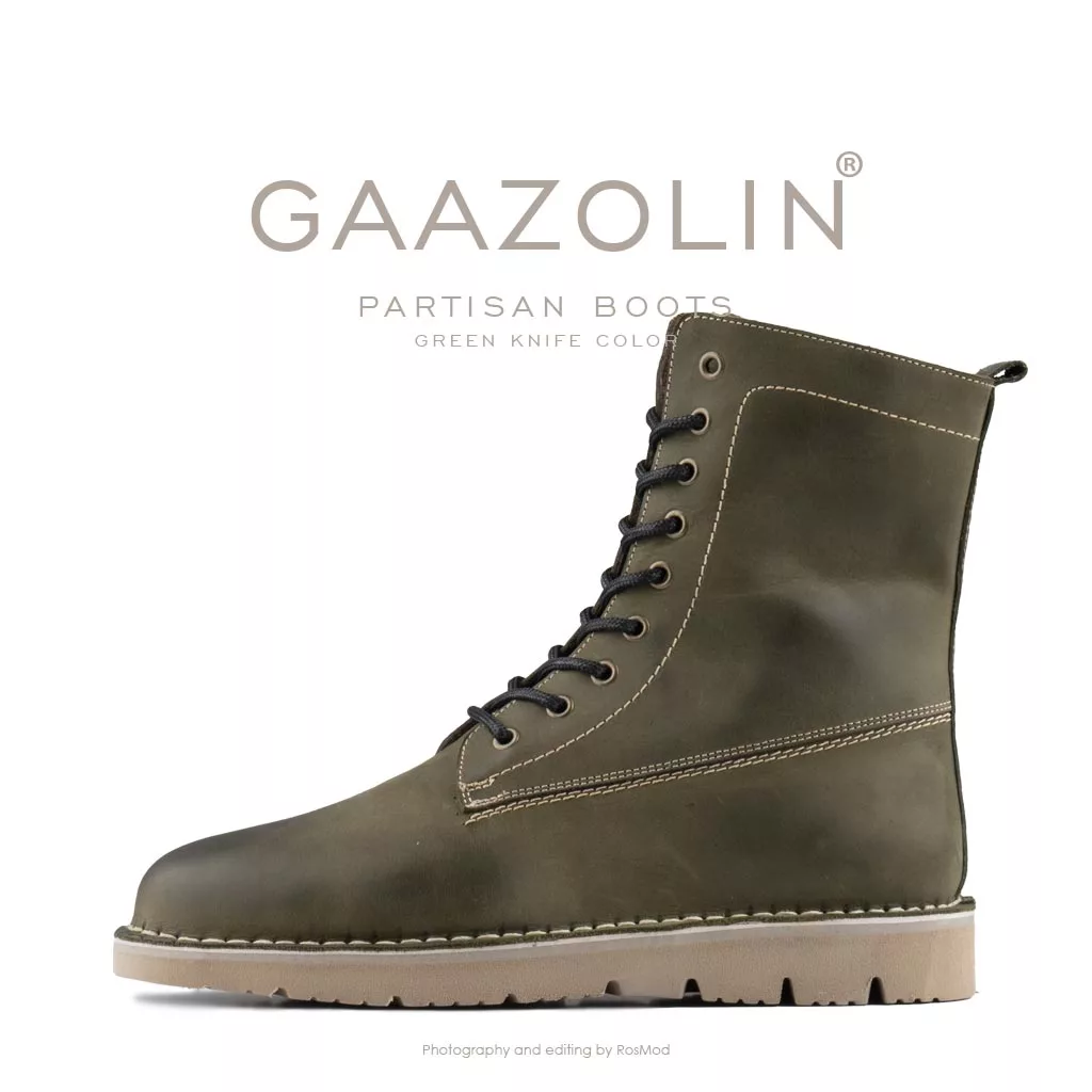 بوت پارتیزان گازولین یشمی - GAAZOLIN Partisan Boots Green Knife
