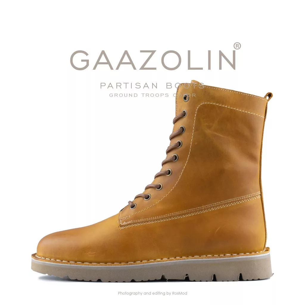 بوت پارتیزان گازولین خردلی - GAAZOLIN Partisan Boots Ground Troops