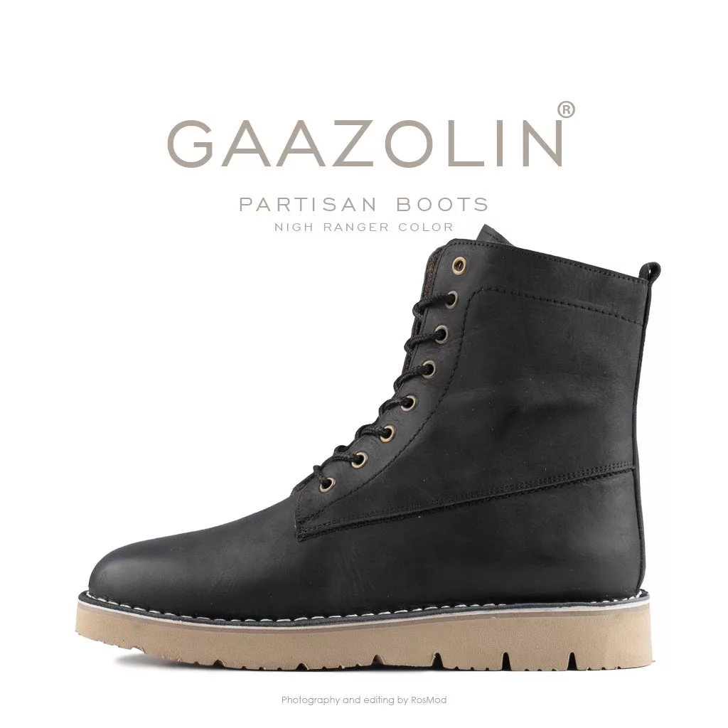 بوت پارتیزان گازولین مشکی مات - GAAZOLIN Partisan Boots Night Ranger