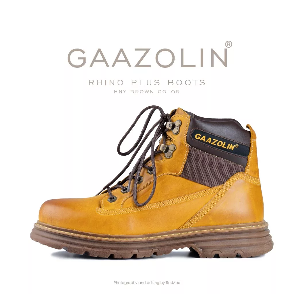 بوت راینو-پلاس گازولین عسلی - GAAZOLIN Rhino Plus Boots HNY Brown