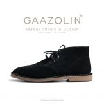 کفش صحرایی سافاری گازولین مشکی جیر - GAAZOLIN Safari Veldskoen Shoes B Design Coal Mine