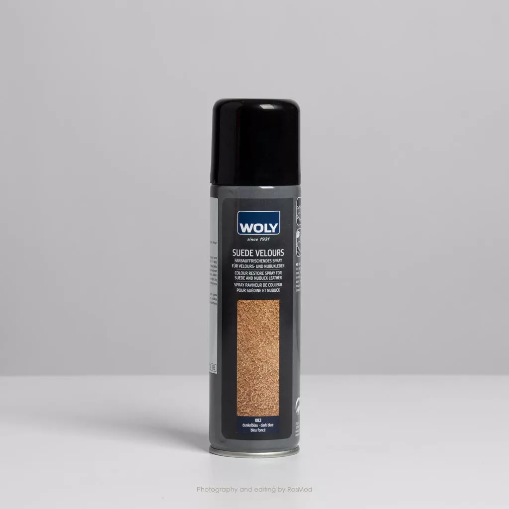 اسپری جیر و نبوک سرمه‌ای وولی - Woly Suede Velours Dark Blue