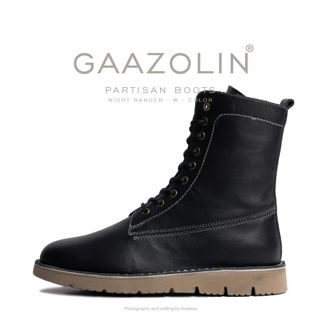 بوت پارتیزان گازولین مشکی شِبرو - GAAZOLIN Partisan Boots Night Ranger W