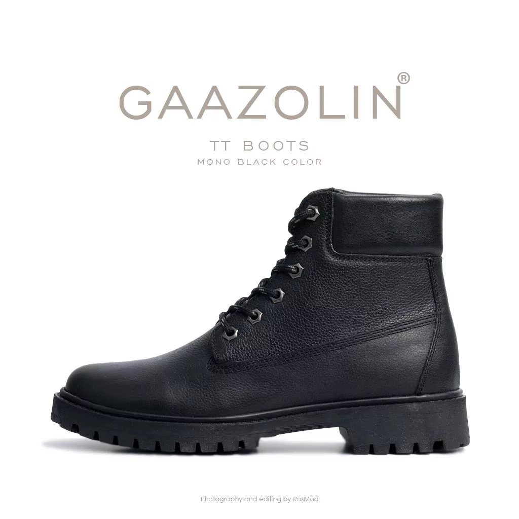 بوت تی‌تی گازولین مشکی یکدست - GAAZOLIN TT Boots Mono Black