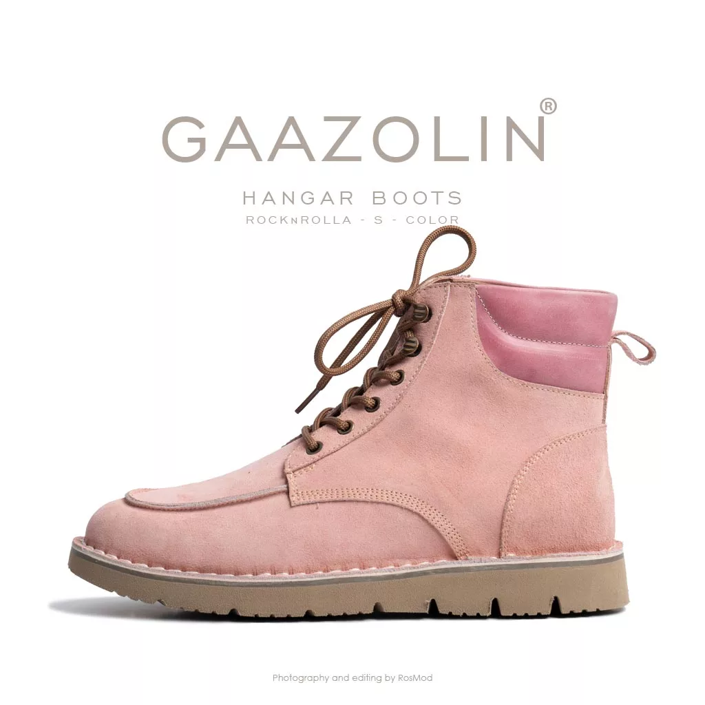 بوت هانگر گازولین صورتی جیر - GAAZOLIN Hangar Boots RocknRolla S