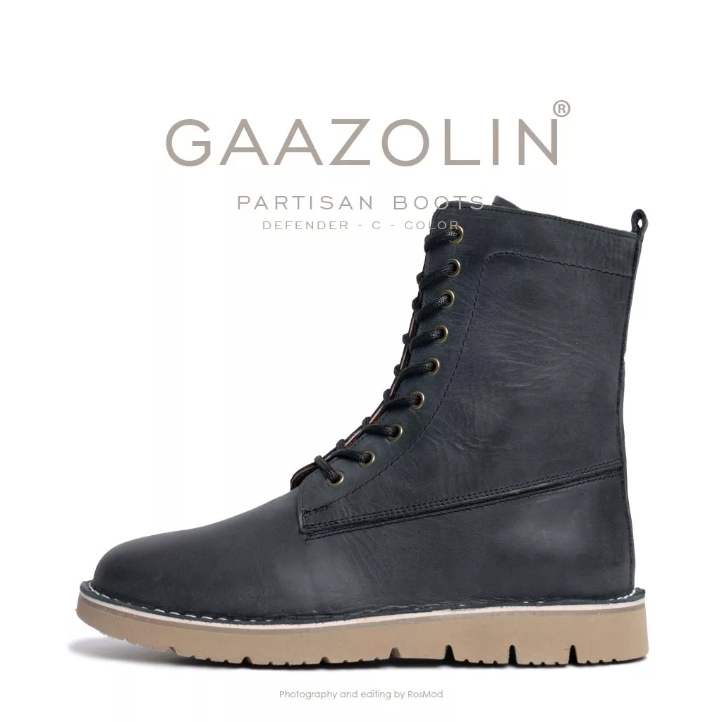 بوت پارتیزان گازولین زغالی - GAAZOLIN Partisan Boots Defender C