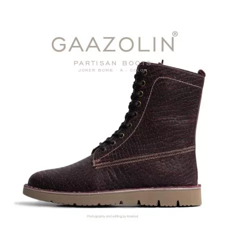 بوت پارتیزان گازولین بنفش کروکو - GAAZOLIN Partisan Boots Joker Bomb A