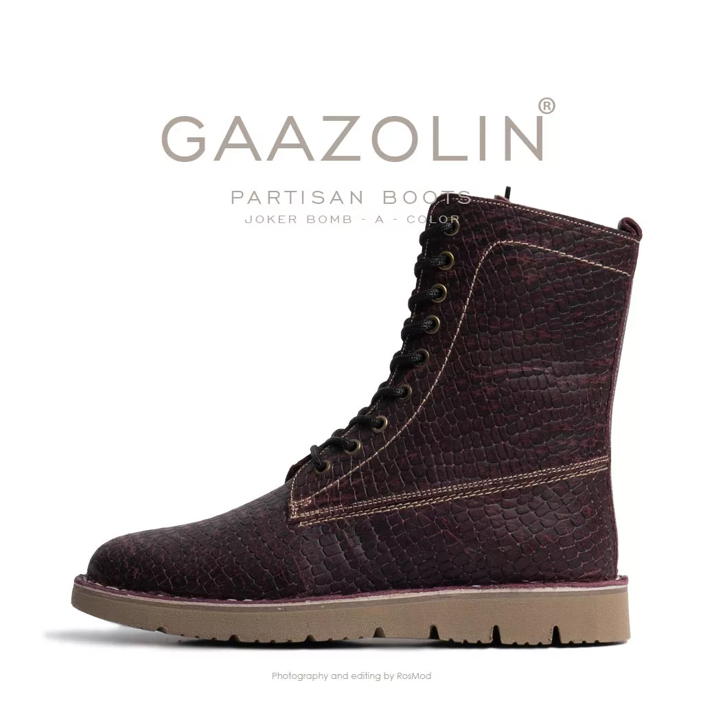 بوت پارتیزان گازولین بنفش کروکو - GAAZOLIN Partisan Boots Joker Bomb A