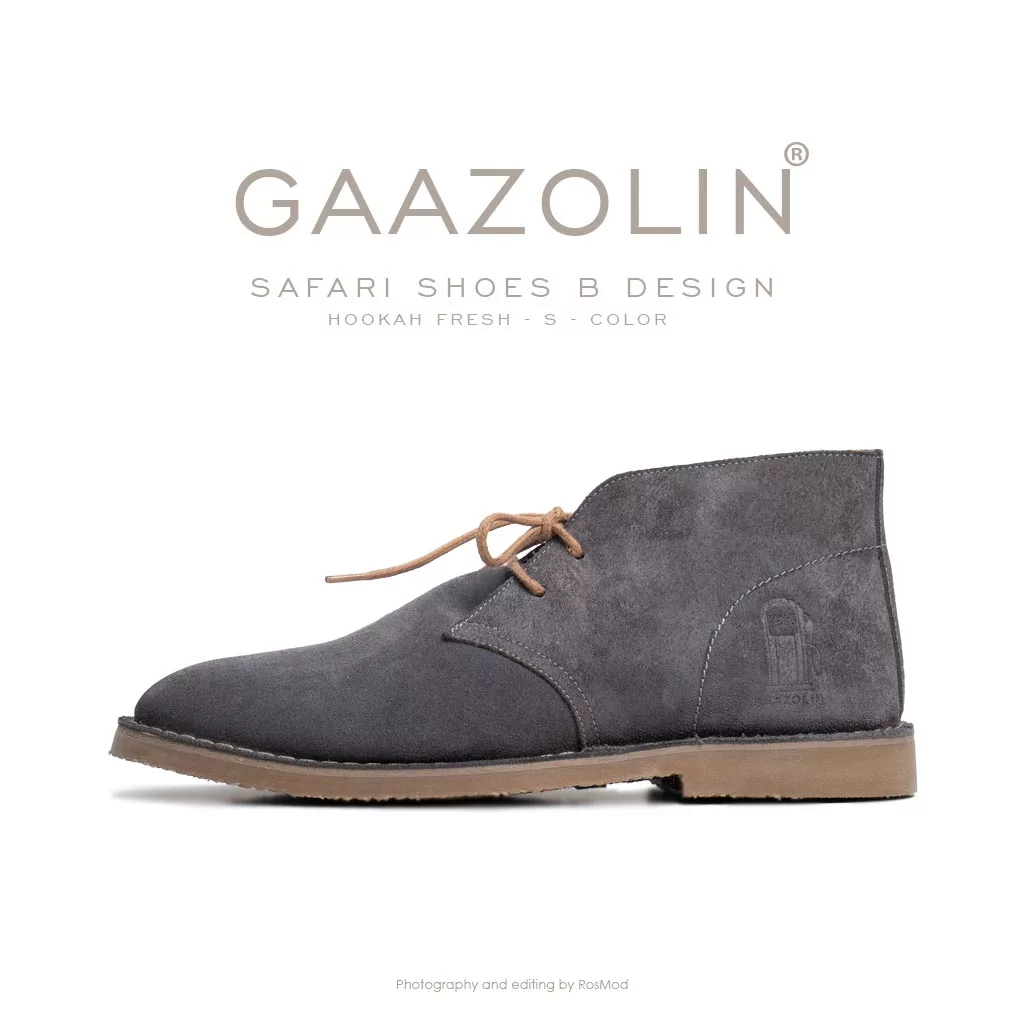 کفش صحرایی سافاری گازولین دودی جیر - GAAZOLIN Safari Veldskoen B Design Hookah Fresh S