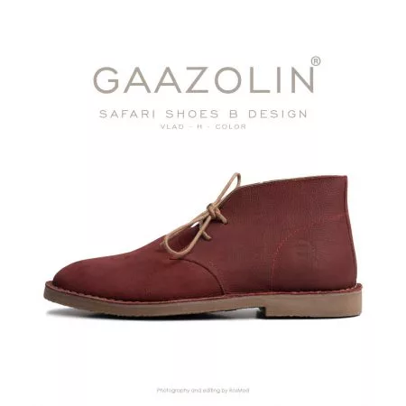 کفش صحرایی سافاری گازولین زرشکی هورس - GAAZOLIN Safari Veldskoen B Design Vlad H