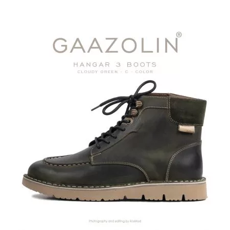 بوت هانگر 3 گازولین یشمی کریزی هورس - GAAZOLIN Hangar 3 Boots Cloudy Green C