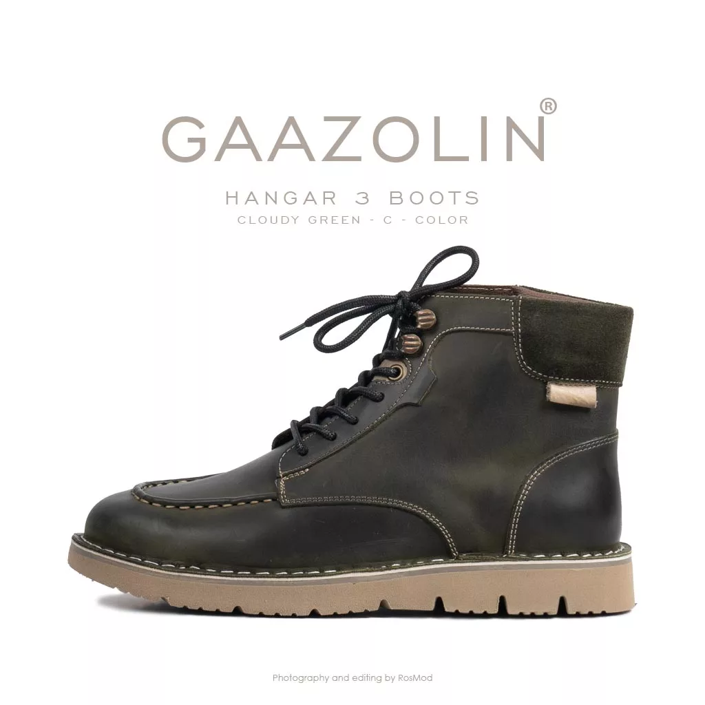 بوت هانگر 3 گازولین یشمی کریزی هورس - GAAZOLIN Hangar 3 Boots Cloudy Green C