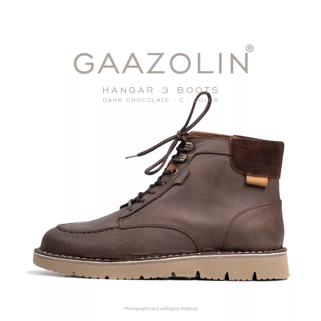 بوت هانگر 3 گازولین شکلاتی کریزی هورس - GAAZOLIN Hangar 3 Boots Dark Chocolate C