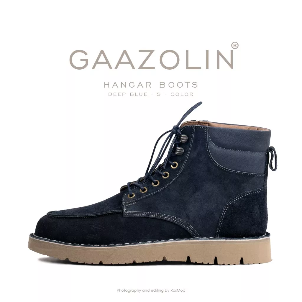 بوت هانگر گازولین سرمه ای جیر - GAAZOLIN Hangar Boots Deep Blue S