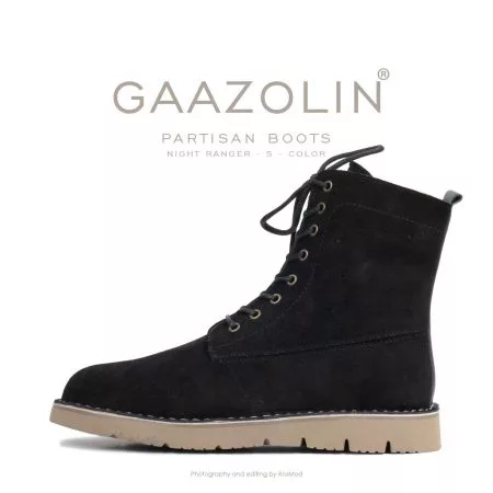 بوت پارتیزان گازولین مشکی جیر - GAAZOLIN Partisan Boots Night Ranger S