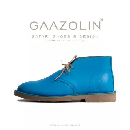 کفش صحرایی سافاری گازولین آبی زلال شِبرو - GAAZOLIN Safari Veldskoen B Design Clear Blue W