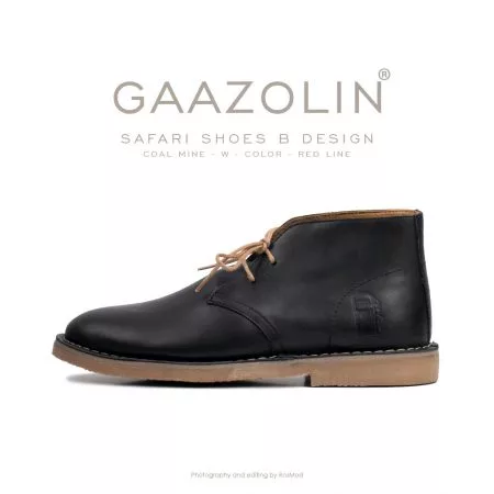 کفش صحرایی سافاری گازولین مشکی شِبرو - GAAZOLIN Safari Veldskoen B Design Coal Mine W