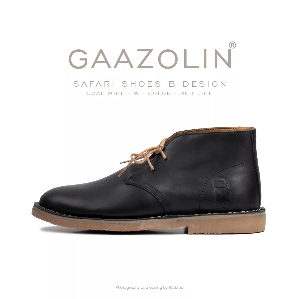 کفش صحرایی سافاری گازولین مشکی شِبرو - GAAZOLIN Safari Veldskoen B Design Coal Mine W