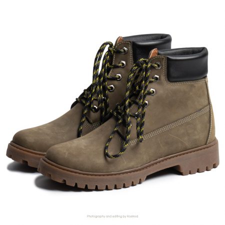 بوت تی‌تی گازولین زیتونی نبوک - GAAZOLIN TT Boots Smooth Olive N