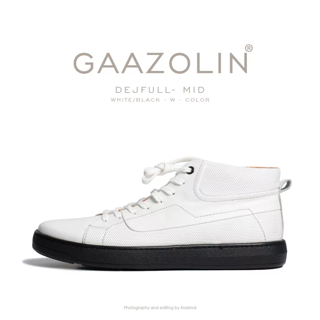 کتانی نیمساق دژفول گازولین سفید - GAAZOLIN Dejfull-Mid White/Black W