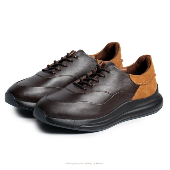 کتانی تسلا گازولین قهوه‌ای کروم - GAAZOLIN Tesla Sneakers Brown Chrome