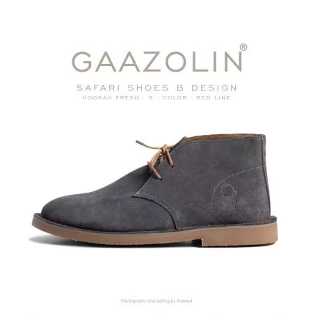 کفش صحرایی سافاری گازولین دودی جیر دور قرمز - GAAZOLIN Safari Veldskoen B Design Hookah Fresh S - Red Line