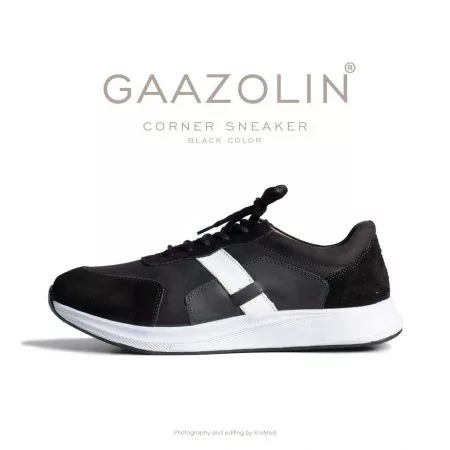 کتانی زنانه کرنر گازولین مشکی - GAAZOLIN Corner Sneakers Black