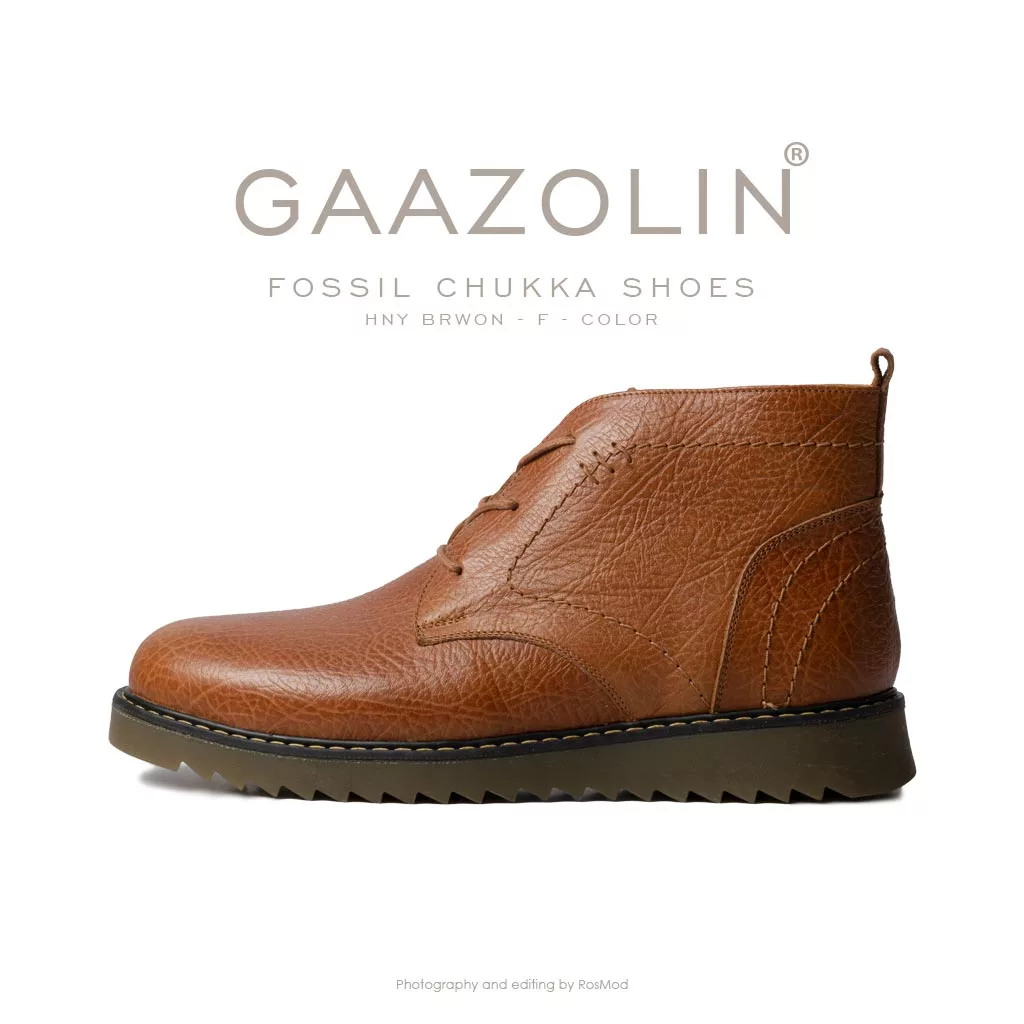 بوت چوکا فسیل گازولین عسلی فلوتر - GAAZOLIN Fossil Chukka Boots Hny Brown F