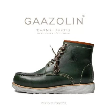 بوت گاراژ گازولین ارتشی شبرو - GAAZOLIN Garage Boots Army Green W