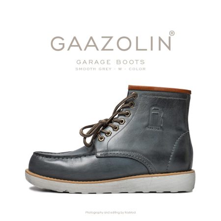 بوت گاراژ گازولین طوسی شبرو - GAAZOLIN Garage Boots Smooth Grey W