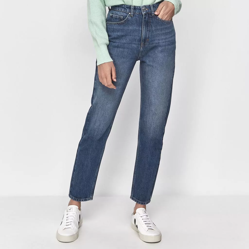 شلوار جین زنانه مام استایل آبی ساندر استودیو - Sonder Studio Mid Wash Maia Mom Jeans