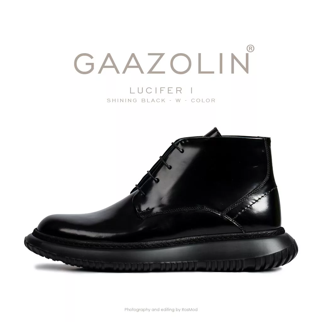 بوت لوسیفر گازولین مشکی براق - GAAZOLIN Lucifer-I Boots Shining Black V