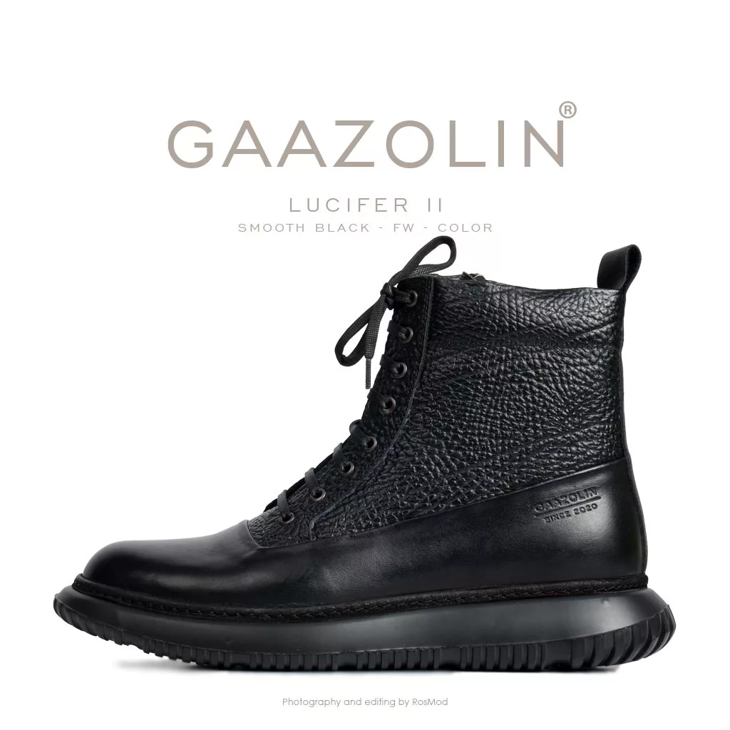 بوت لوسیفر 2 گازولین مشکی مات - GAAZOLIN Lucifer-II Boots Smooth Black FM