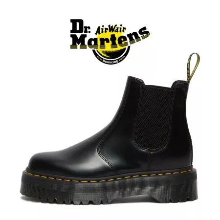 بوت دکتر مارتینز 2976 چلسی کوئاد اسموت مشکی - Dr Martens 2976 Smooth Leather Platform Chelsea Boots