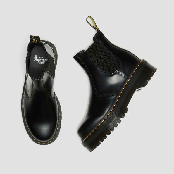 بوت دکتر مارتینز 2976 چلسی کوئاد اسموت مشکی - Dr Martens 2976 Smooth Leather Platform Chelsea Boots
